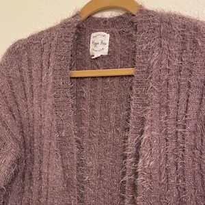 Hippie Rose Lavender Cardigan Sweater